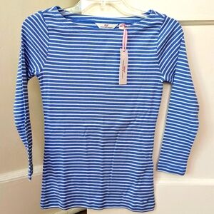 Vineyard Vines striped simple boatneck tee NWT